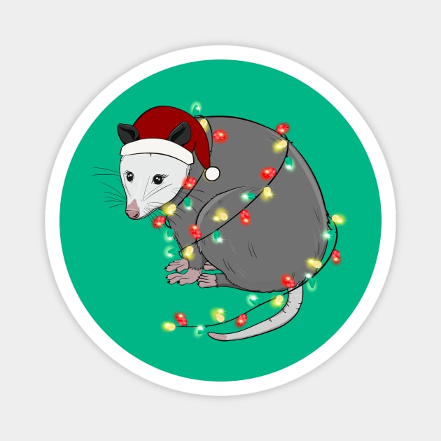 Halloween Opposum Christmas Lights Costume Magnet by The WYLD Tribe